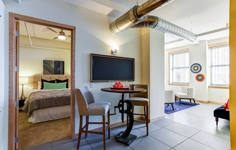 Dinning area at Arcade Artist Apartments, St Louis, Missouri